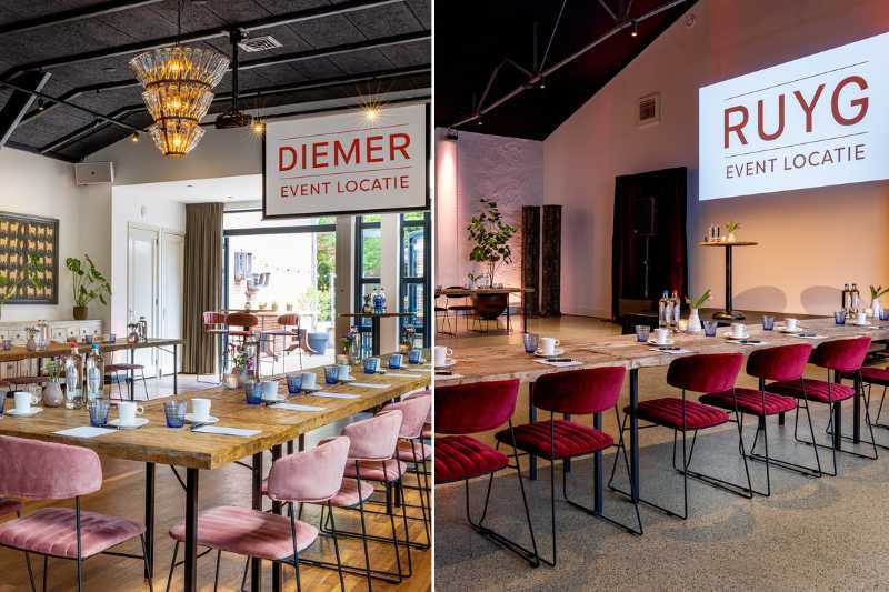 Zaal Diemer en Ruyg naast elkaar